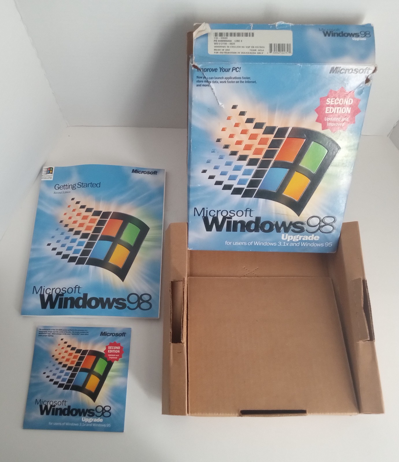 Microsoft Windows 98 Upgrade - Second Edition Installation Software With Key.