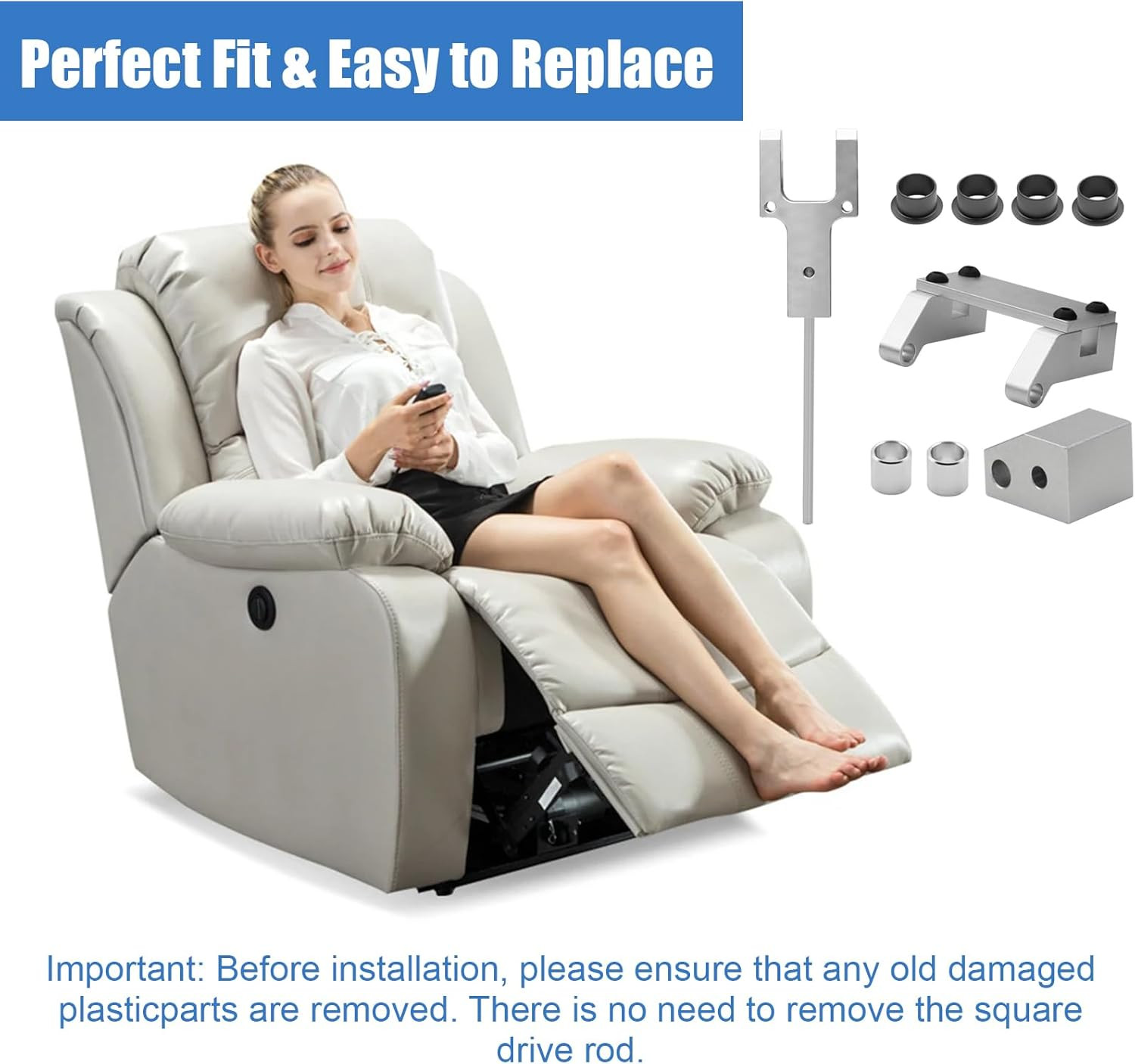 Recliner Replacement Parts for Lazy Boy, Metal Toggle Drive Connector and Metal