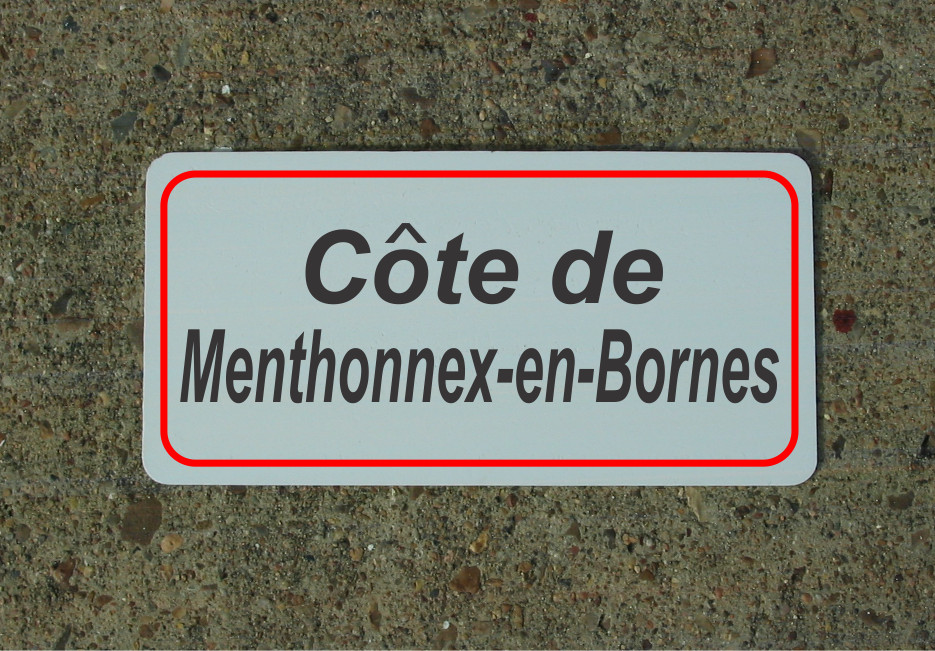 Cote De Menthonnex en Bornes ROAD SIGN METAL TOUR DE FRANCE Bike Race ROUTE