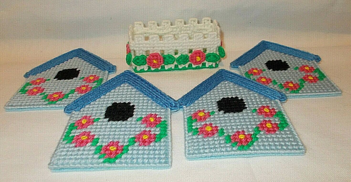 Handmade Plastic Canvas Coaster Sets