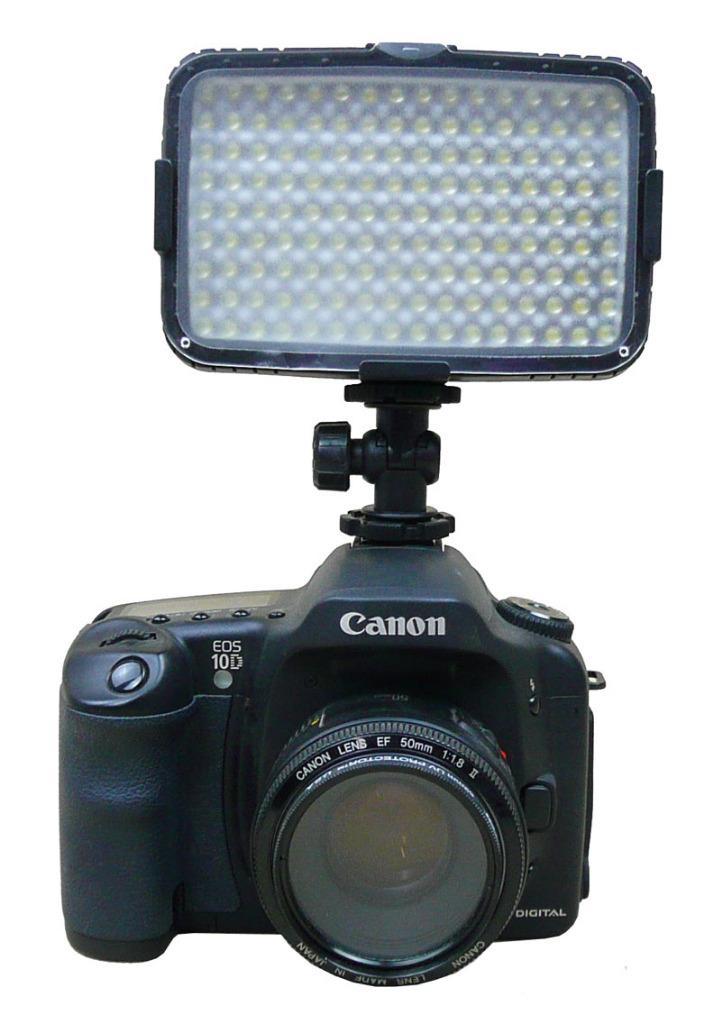 144-LED Dimmer Video Light Lamp for Canon Eos Nikon Camera Brightness Adjustable