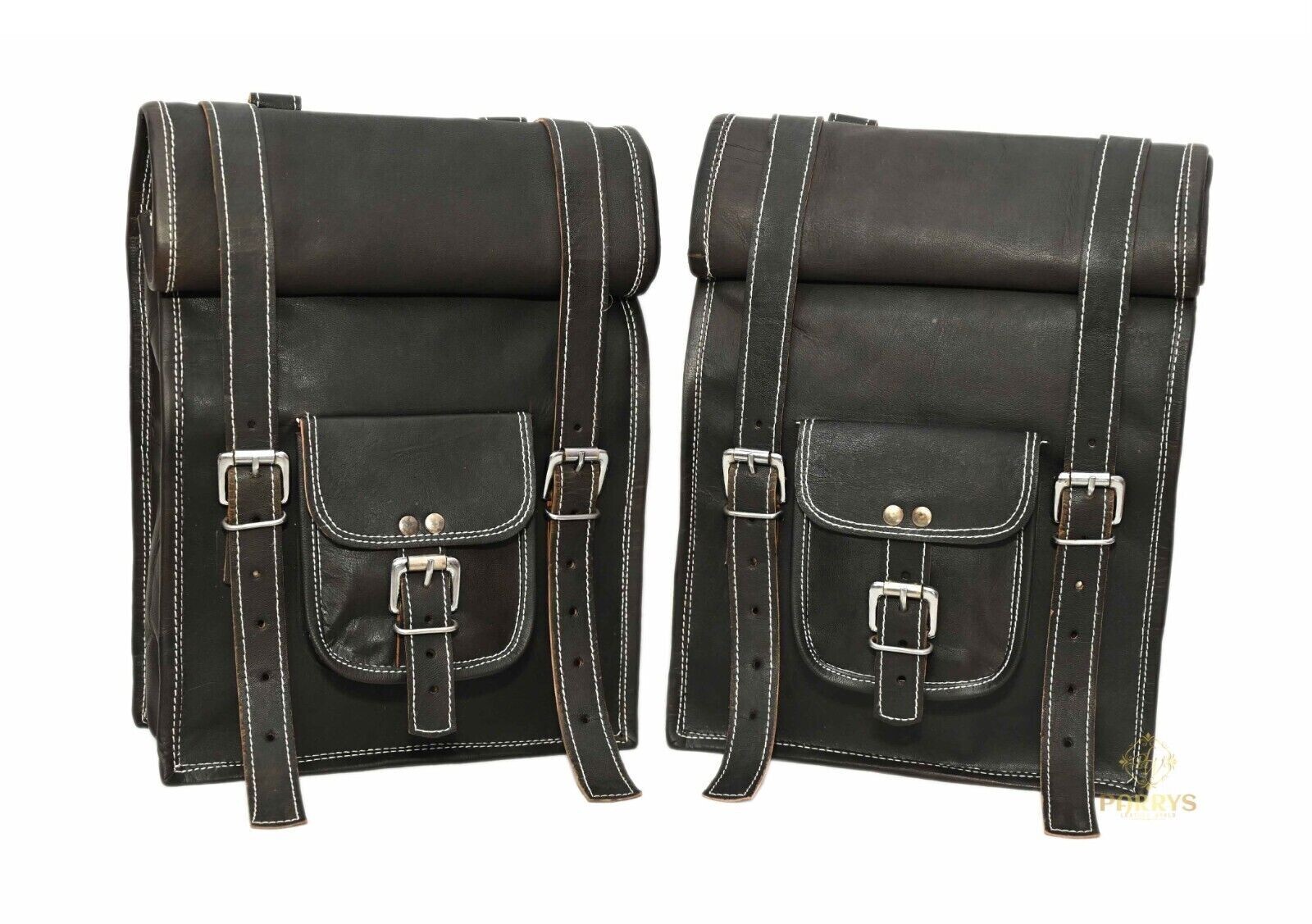 Black Bike Classic Saddle bag Set OF 2, Postman Bike Bag, Panniers Bag