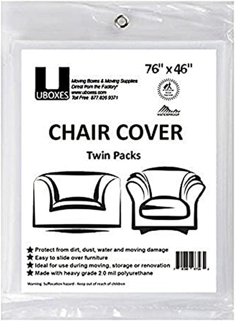 (72X46) Chair Covers 2 MIL Heavy Duty Polyethylene to Protect Items from Dust Di