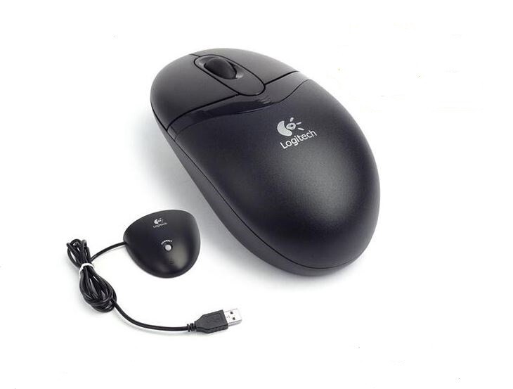 LOGITECH CORDLESS/WIRELESS OPTICAL 3 BUTTON SCROLL MOUSE 931156-0403 NEW
