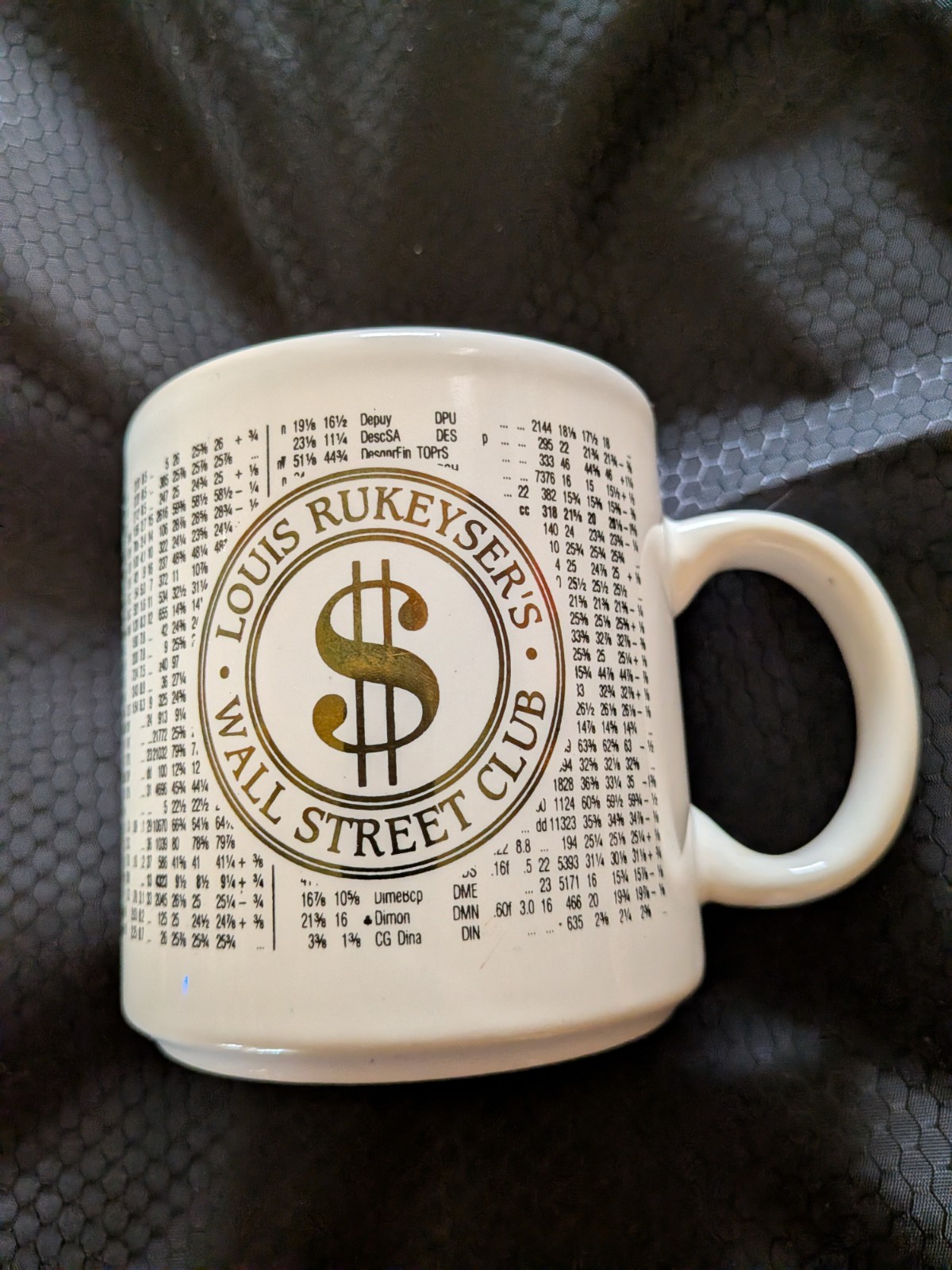 Louis Rukeyser's Wall Street Club Mug