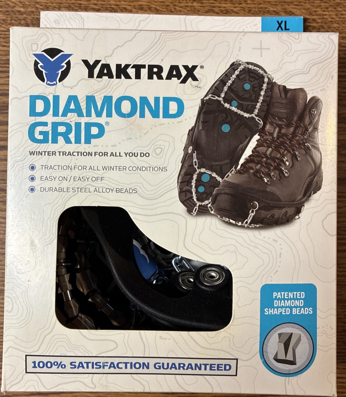 YakTrax Diamond Grip Ice Cleats Traction Device Size XL Mens 13+ Womens Size 14+