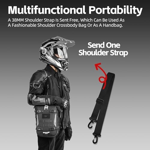 Motorcycle Crash Bar Bag Waterproof Expandable Saddlebag with Secure Mounting