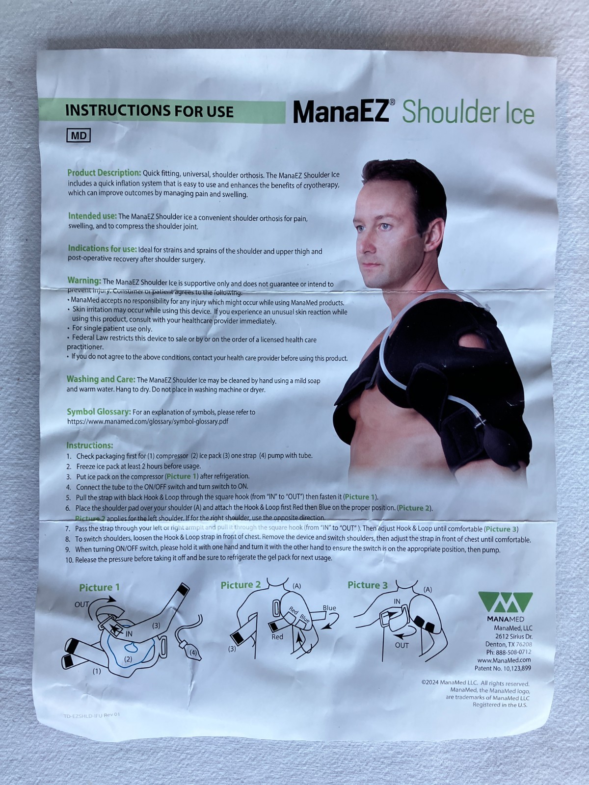 ManaMED EZSHLD ManaEZ Shoulder Ice Compression Cold Sling, Universal Size