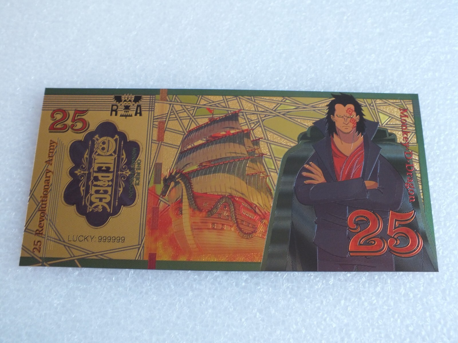 ONE PIECE Cards Gold - Note Banknotes Look - 1997 - No.25