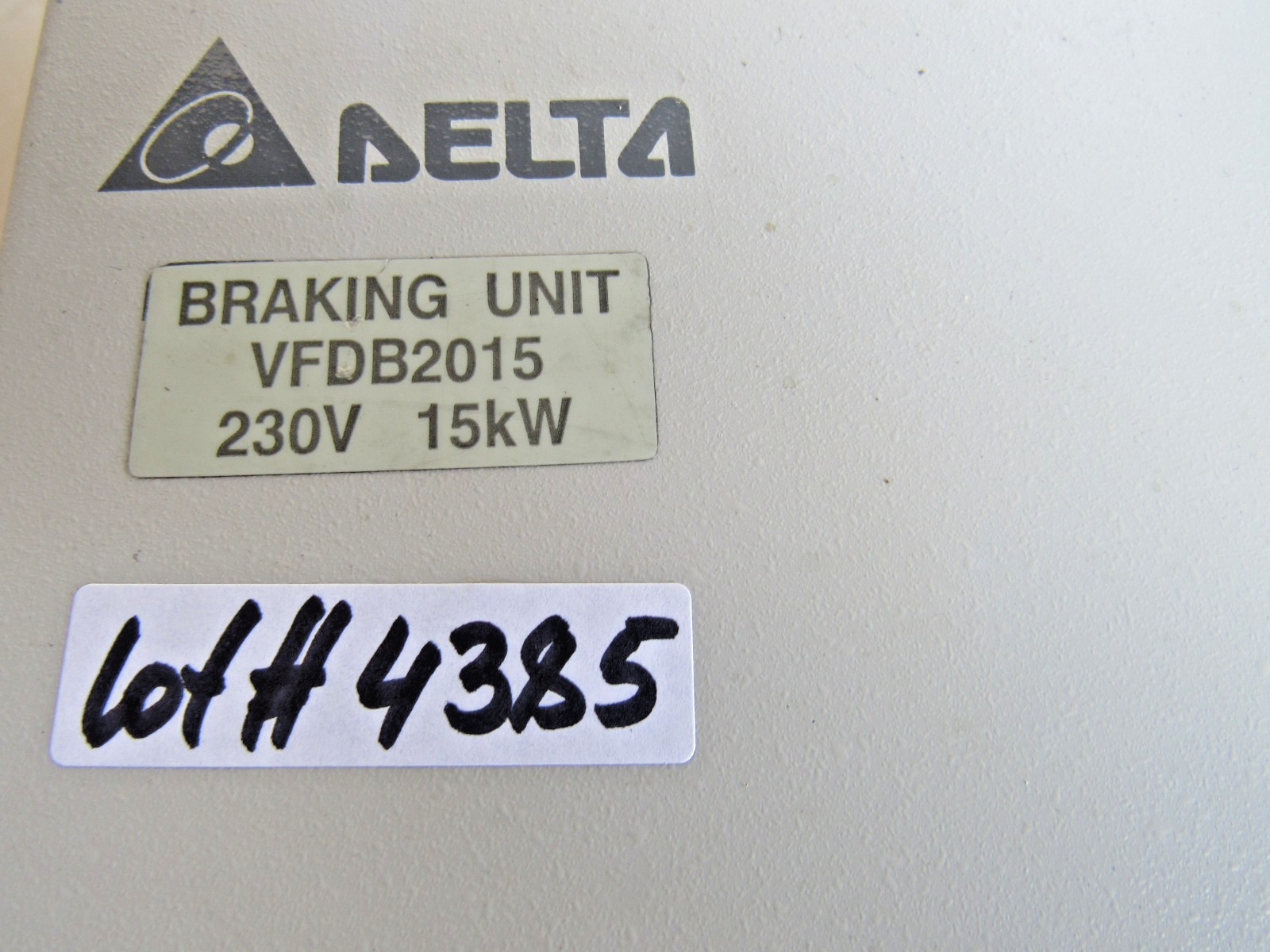 Delta Braking Unit VFDB2015 Lot # 4385 Listed by Mike