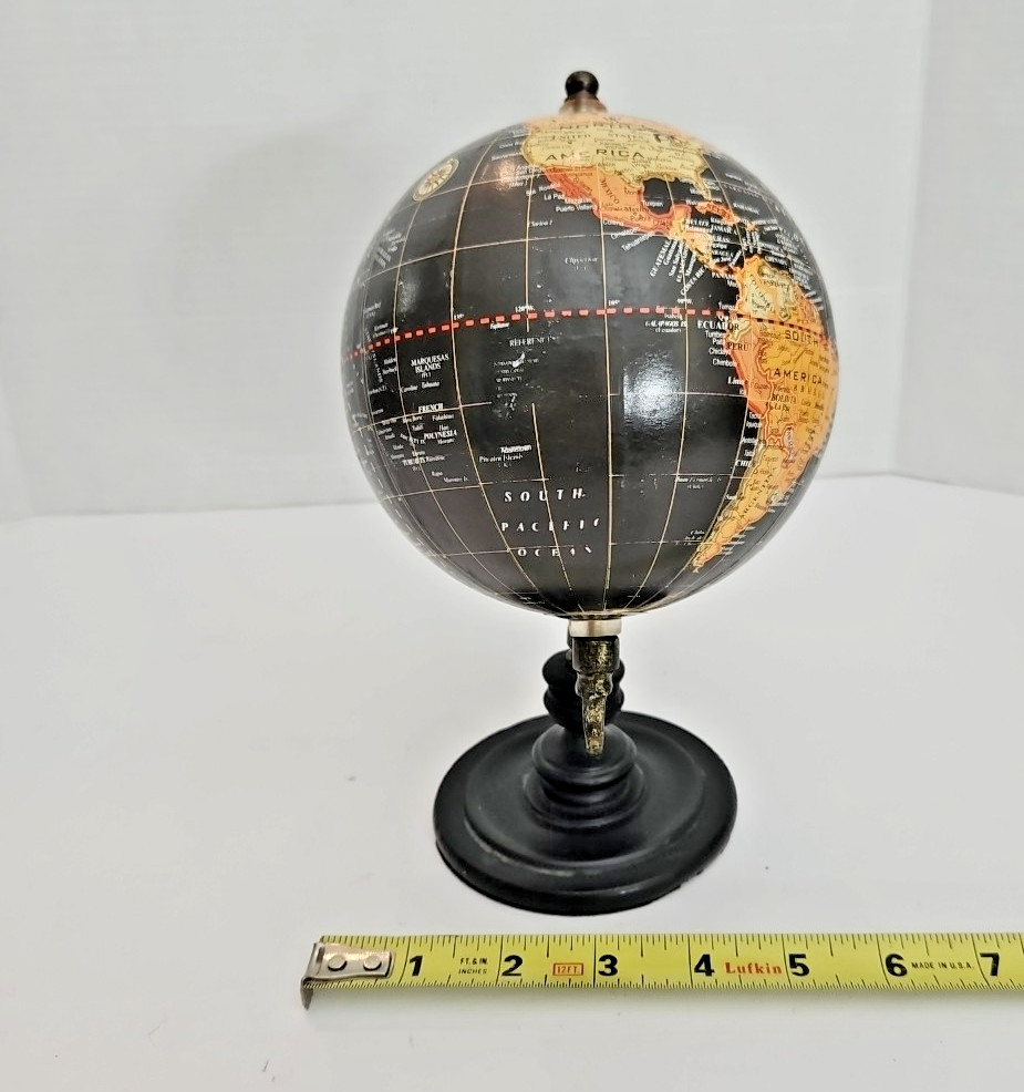 Tabletop World Globe Black Decorative Desk Decor Display