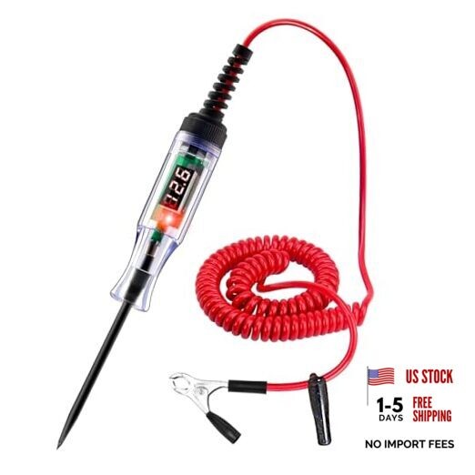 Test Light Automotive 5-90V Digital LED Circuit Tester with Voltage Display,