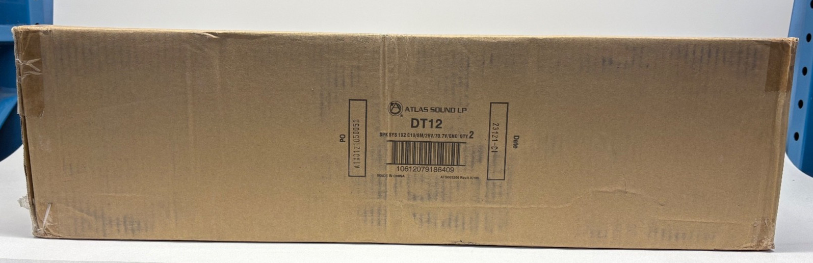 Atlas Sound DT12 Ceiling Speaker 1x2 / 8" Dual-Cone 70V/25V Transformer