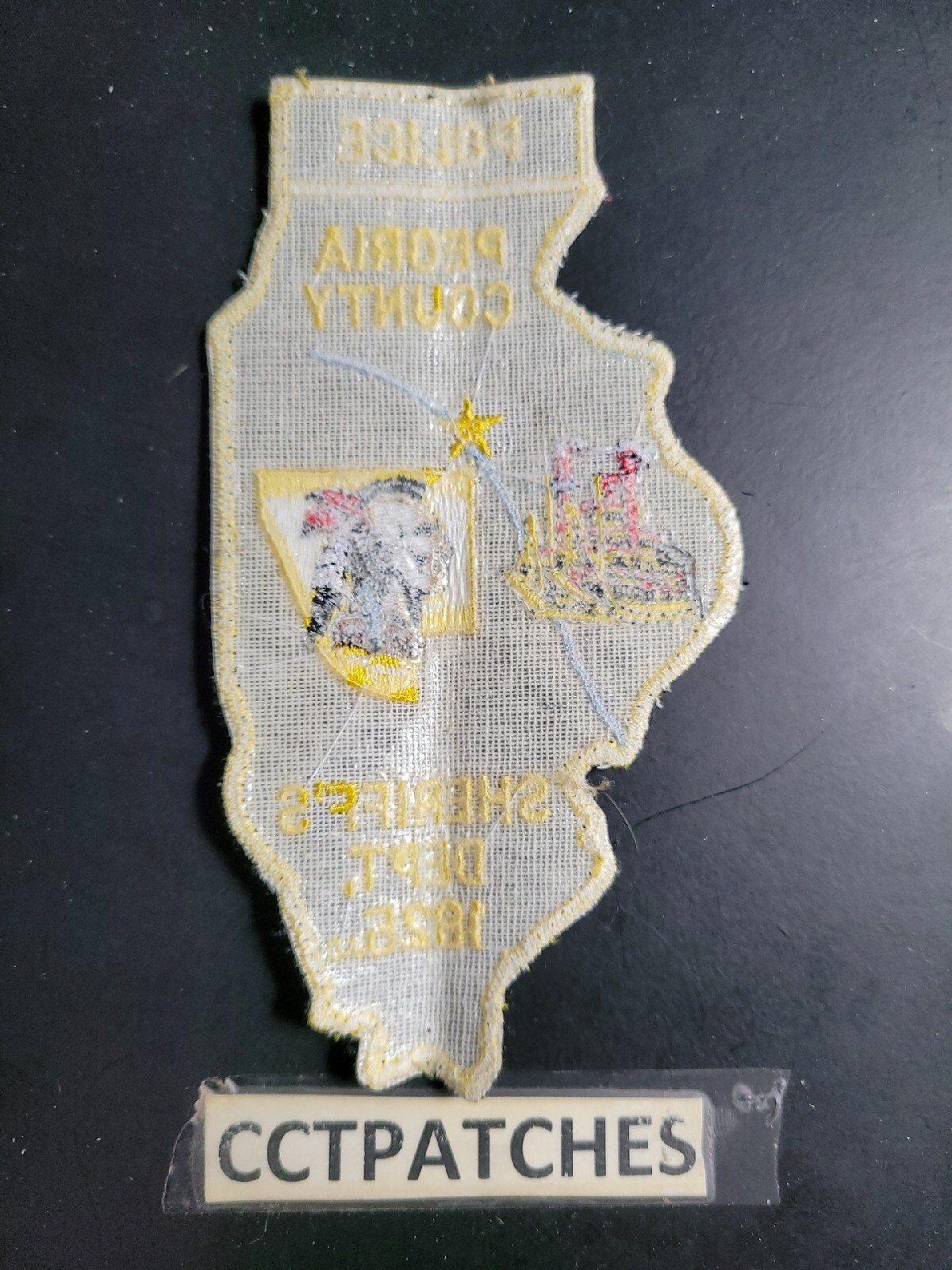 PHOENIX, ILLINOIS POLICE STATE SHAPE SHOULDER PATCH IL
