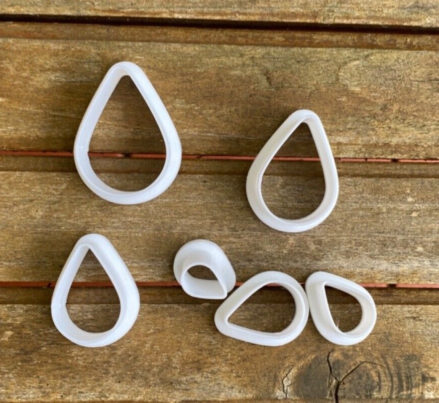 Waterdrop Polymer Clay Cutters Available in Different Sizes or  Set of 6