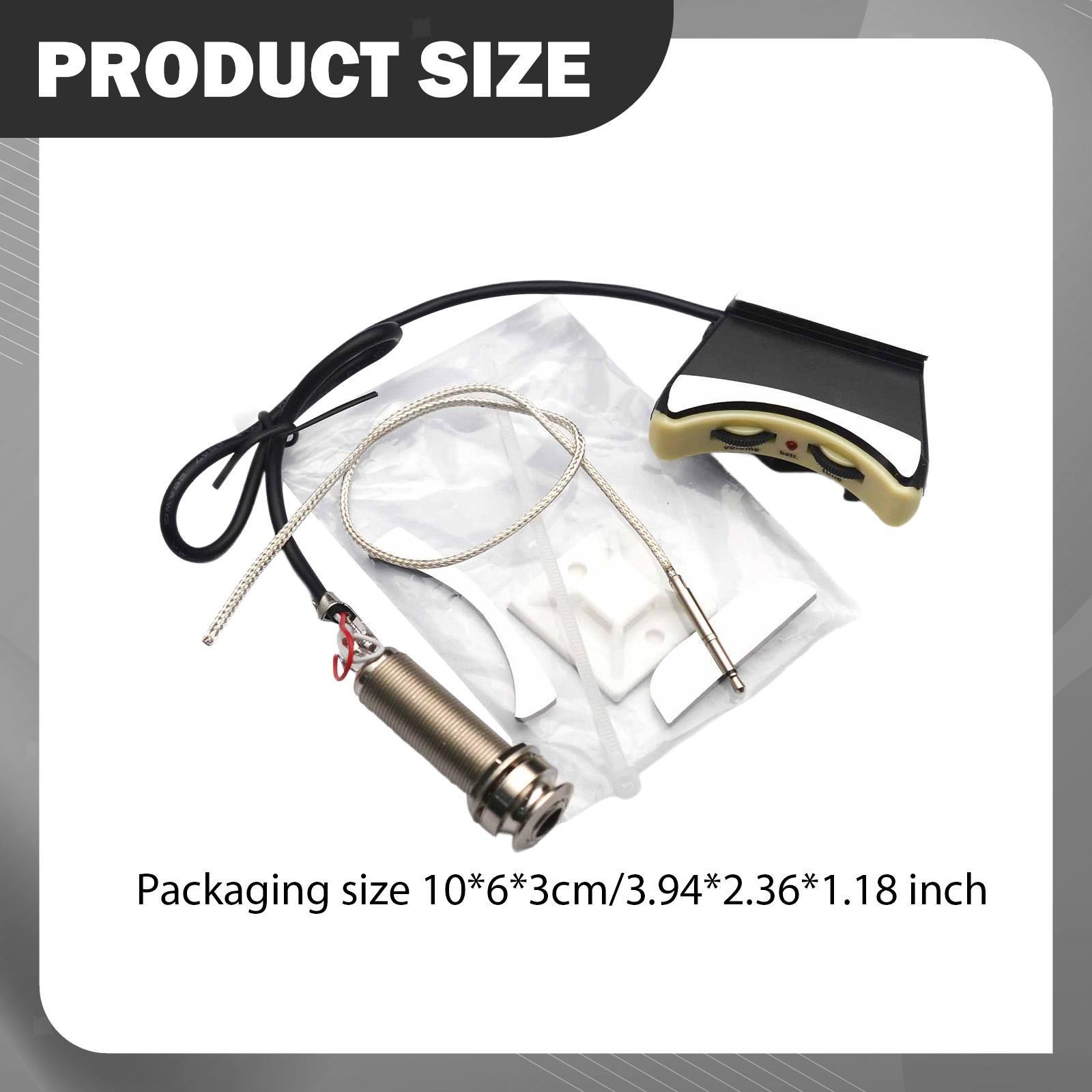 Ukulele Piezo Pickup Soundhole Mount Guitar Active Pickup