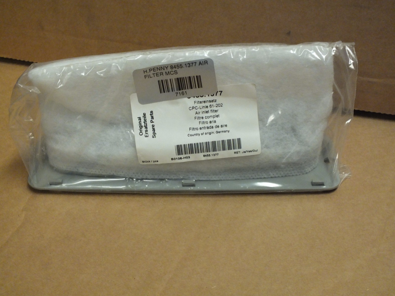 HENNY PENNY Rational Air Inlet Filter part # 8455.1377 for CPC 61-2