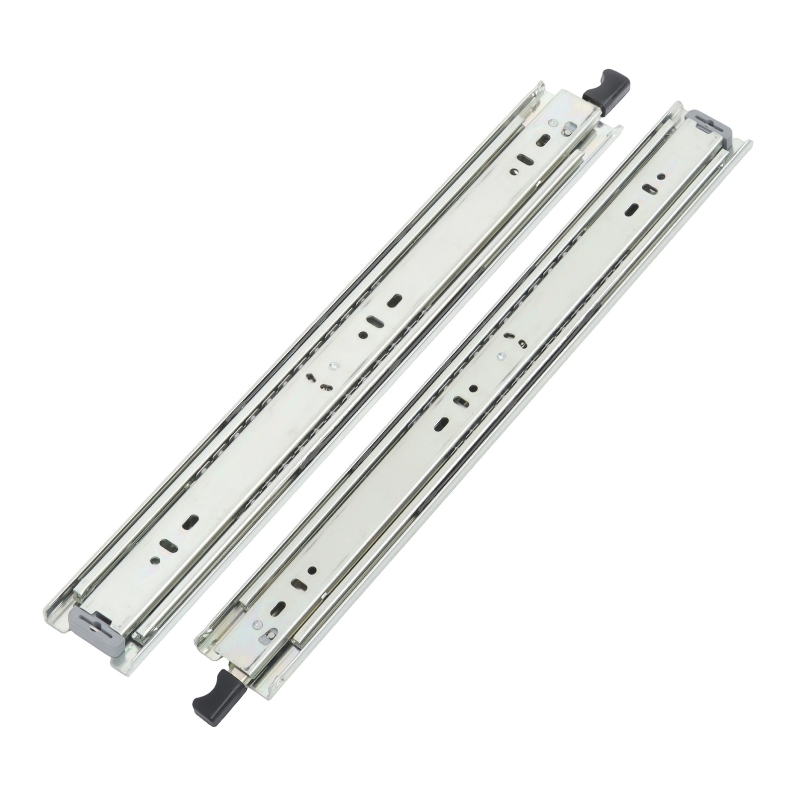 1 Pair Locking Drawer Slides 18 Inch Full Extension & Lock 150 lb Load Capacity