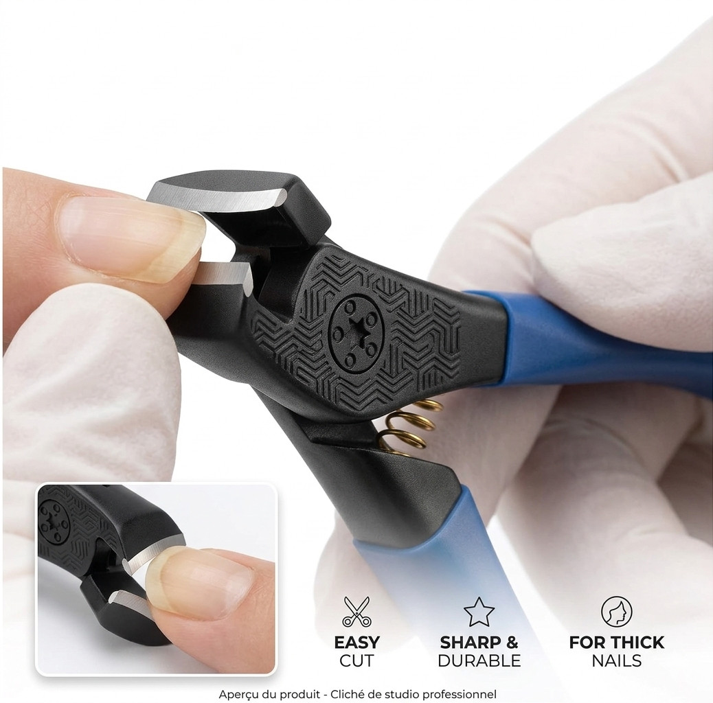 Professional Toenail Scissors Extra Wide Opening Sharp Durable Carbon Steel