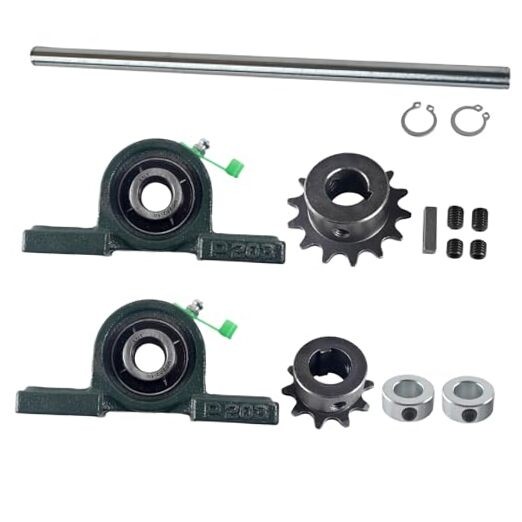 Silver Galvanized Jackshaft Go Kart Minibike Complete Jackshaft Kit 5/8" X 14"