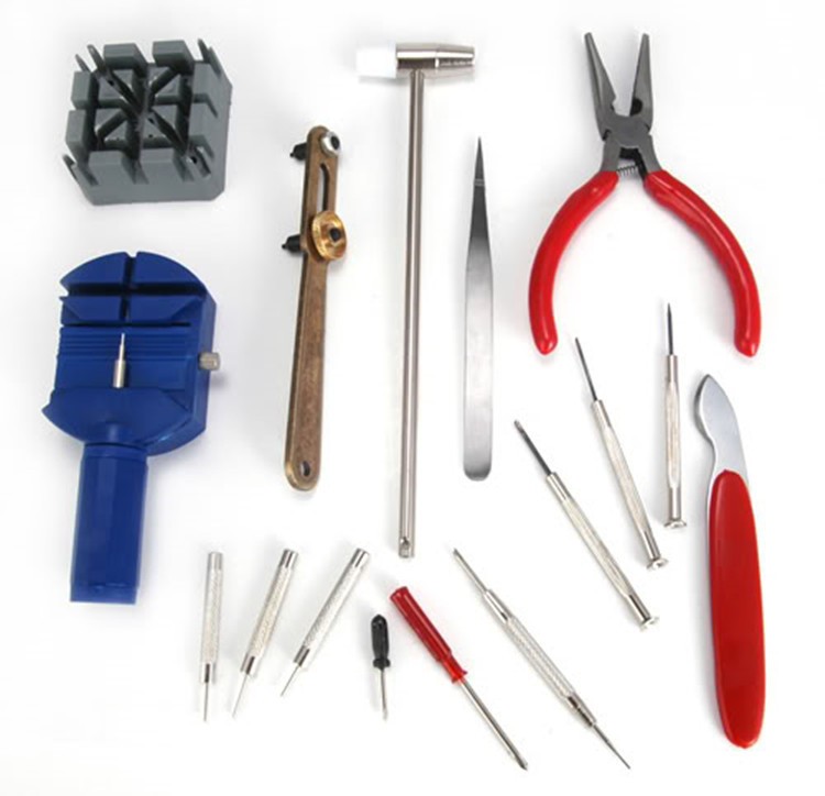 16pcs Watch Repair Tool Kit for Watchmaker Back Case & Strap Maintenance