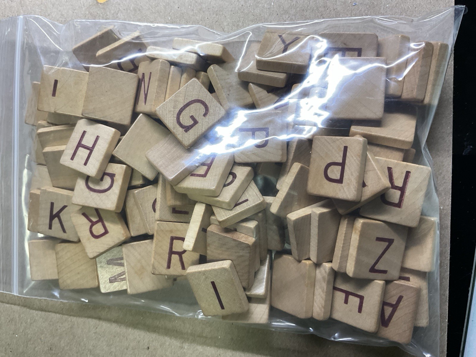 Lot Scrabble Alphabet Tiles New Assorted 100 Pieces