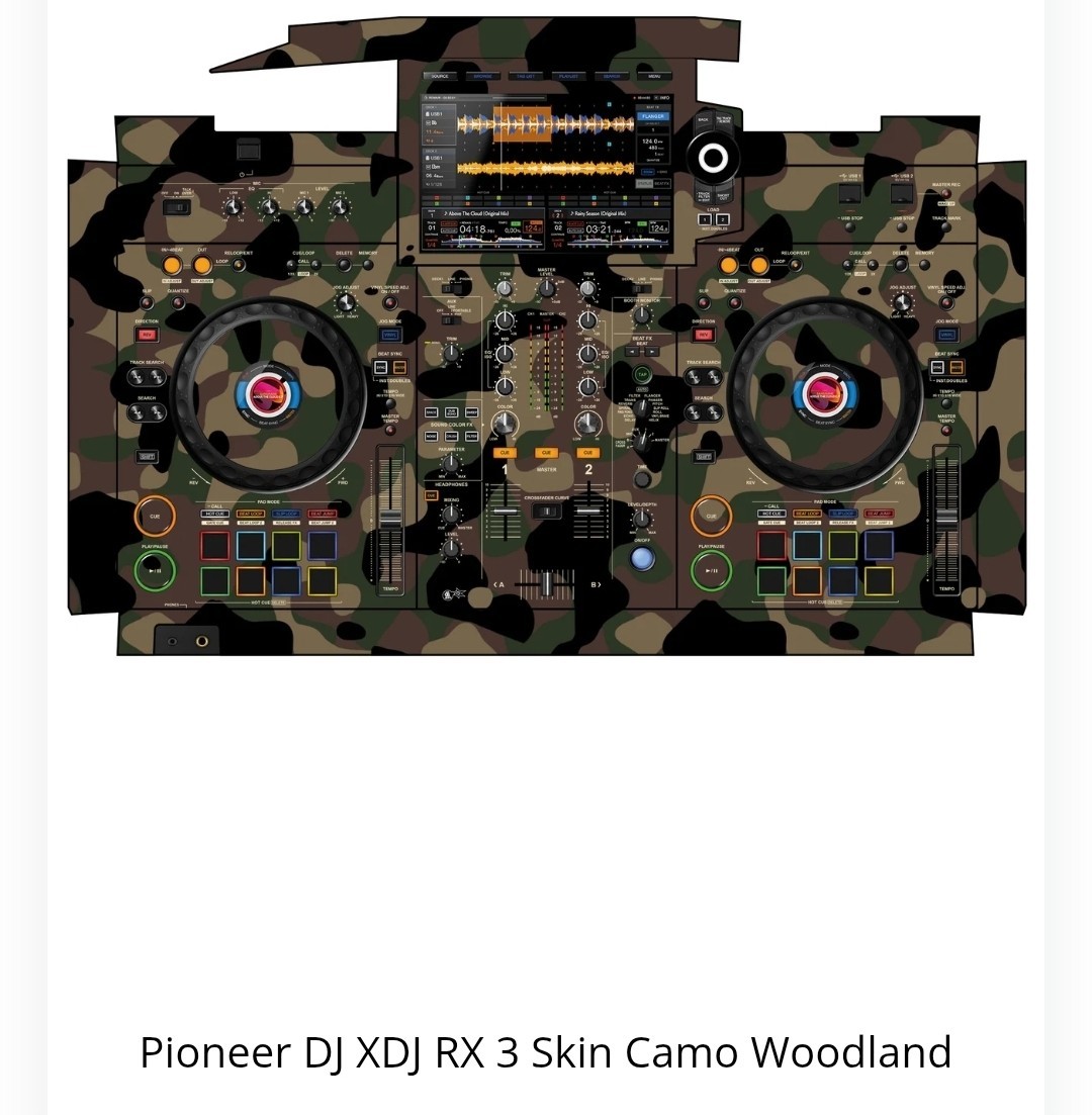 Dj SKIN FOR XDJ-RX3 Woodland Camo