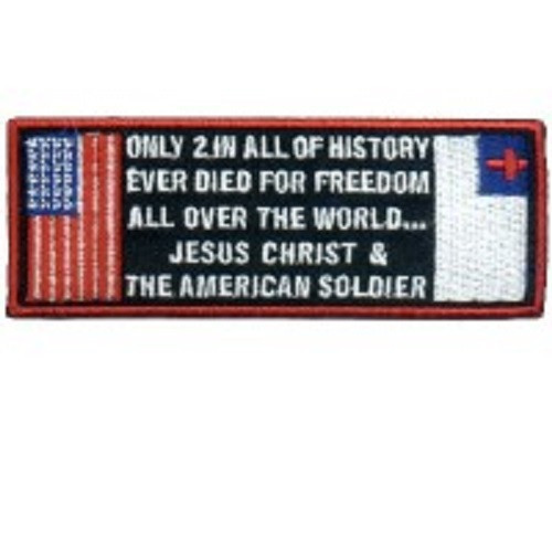 AMERICAN SOLDIER  AND JESUS CHRIST CHRISTIAN EMBROIDERED  PATCH*FREE SHIPPING*