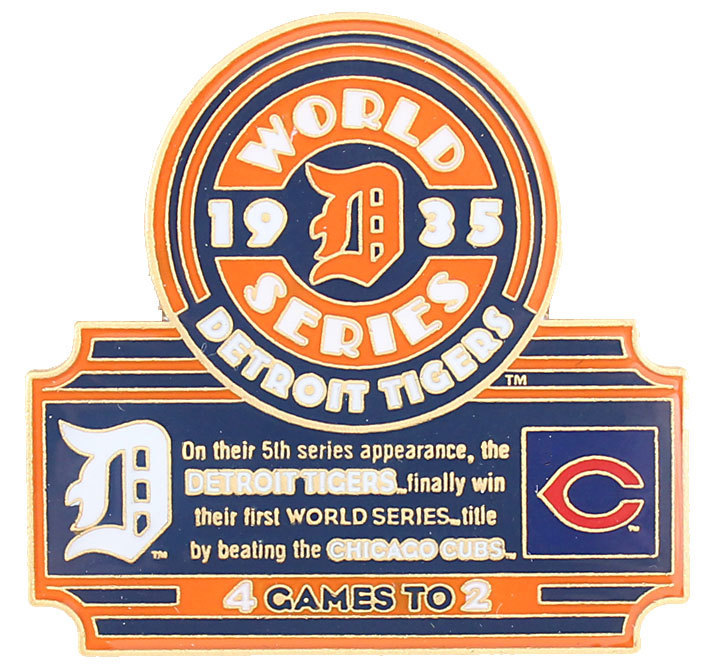 1935 World Series Commemorative Pin - Tigers vs. Cubs - Limited 1,000