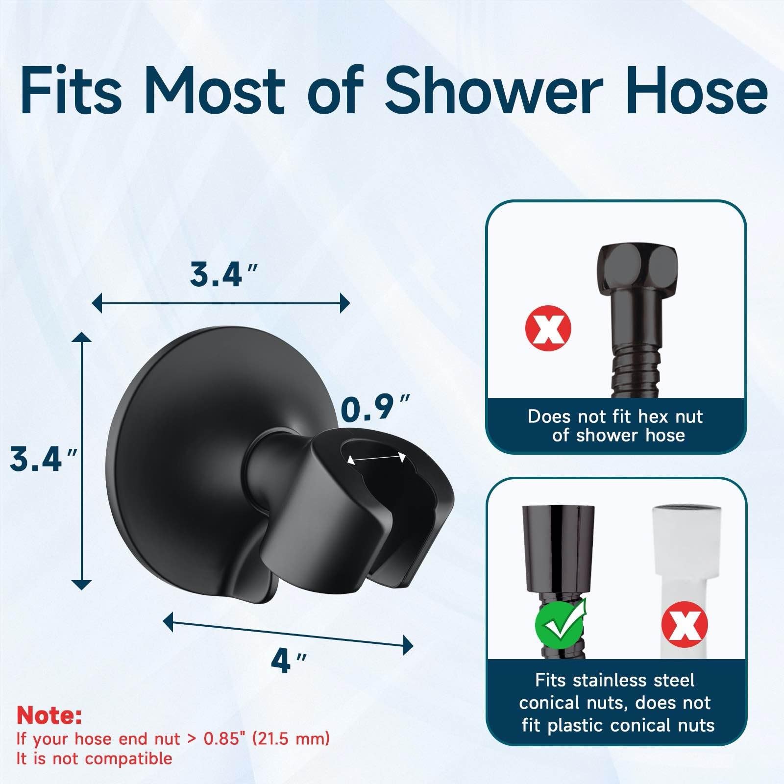 Strong Adhesive Shower Head Holder with Dual Angle Adjustable, Wall Mounted H...