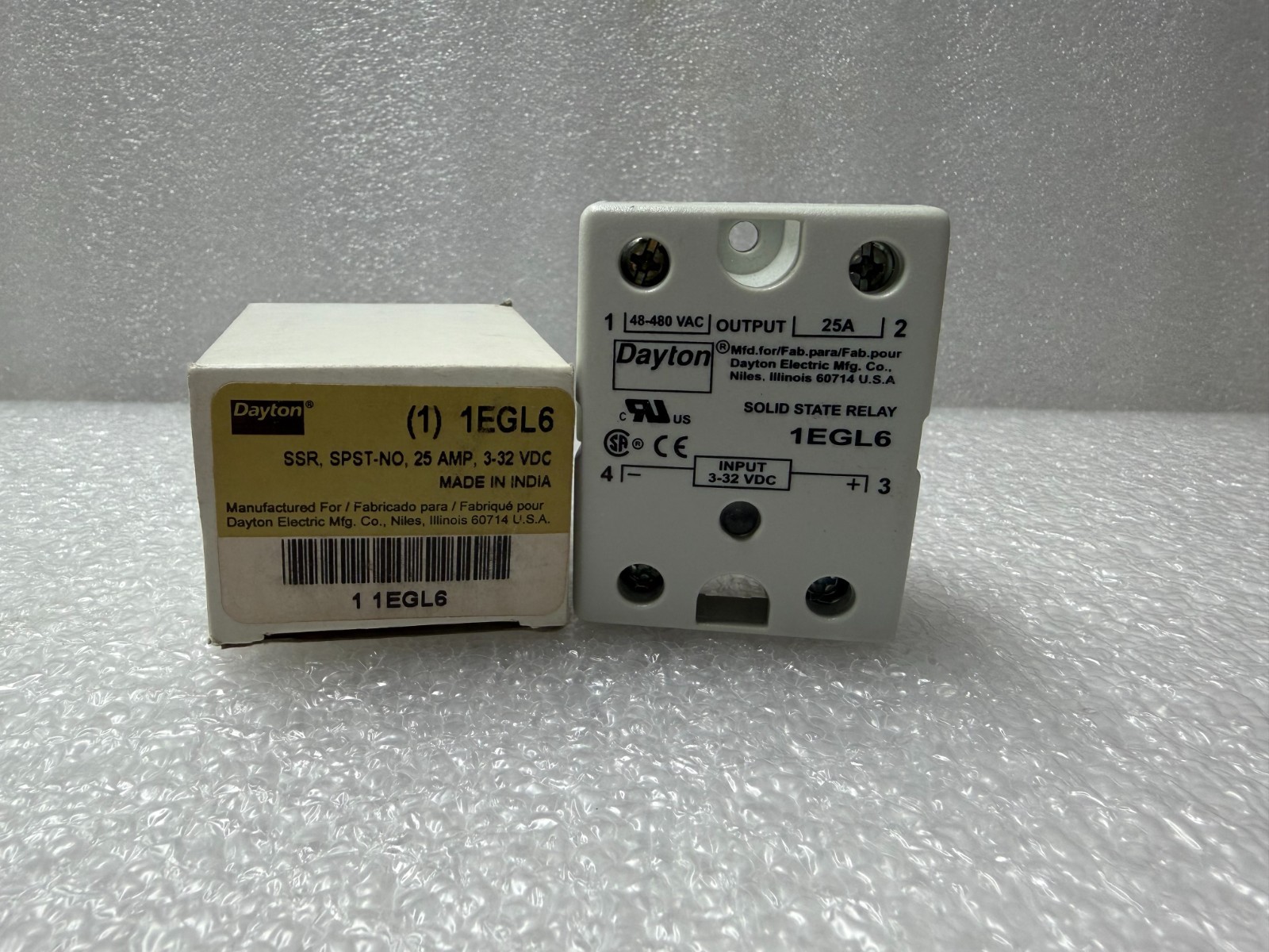 New Dayton Solid State Relay 1EGl6 Input, 4-32VDC NIB