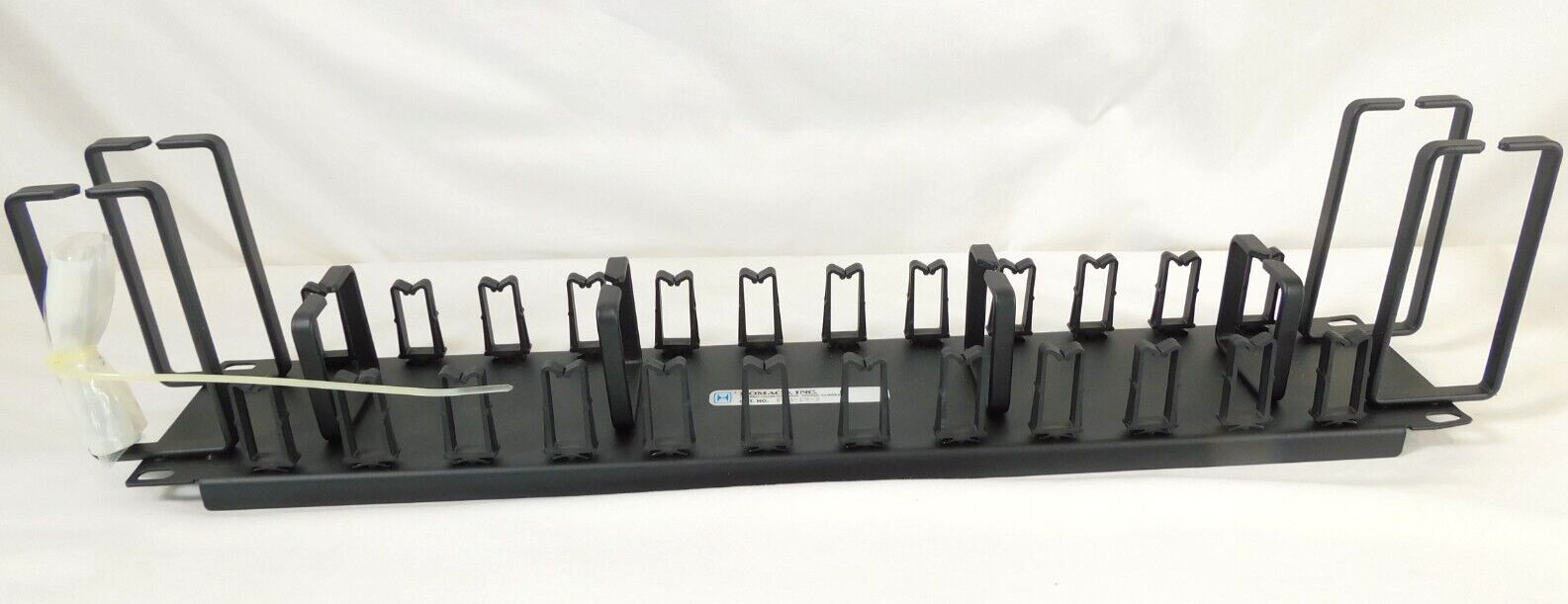 Front Cable Organizer Steel 2 RU Rack Mount Black Homaco 3.50 H x 19 W x 3.75 D