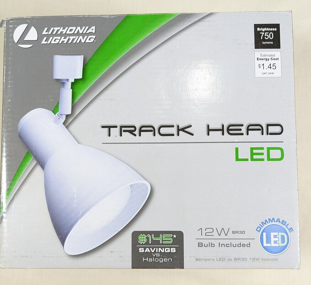 LITHONIA LIGHTING ~Step Baffle 1 Light White LED Track Lighting - 12W - Dimmable