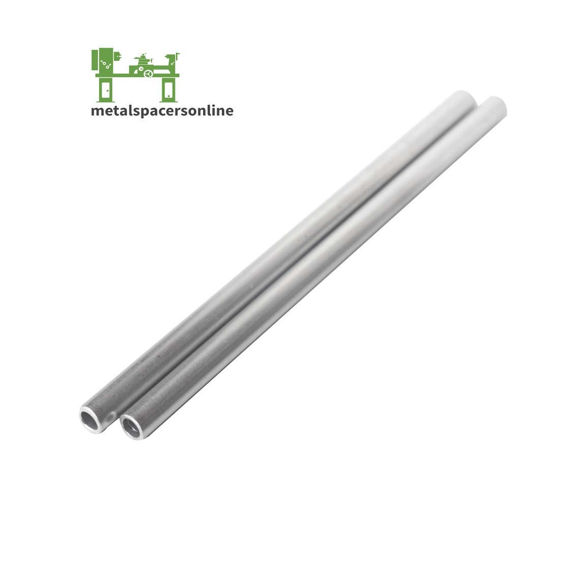 Aluminum Spacer-Tubing- 3/8" OD x 1/4" ID x 8" Long--Fits M6 or 1/4" Bolts