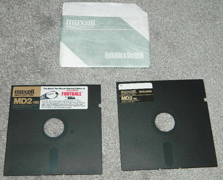 Maxell 1988 John Madden Football: EA Two-Minute Warning PC DOS 5.25 Floppy Disk
