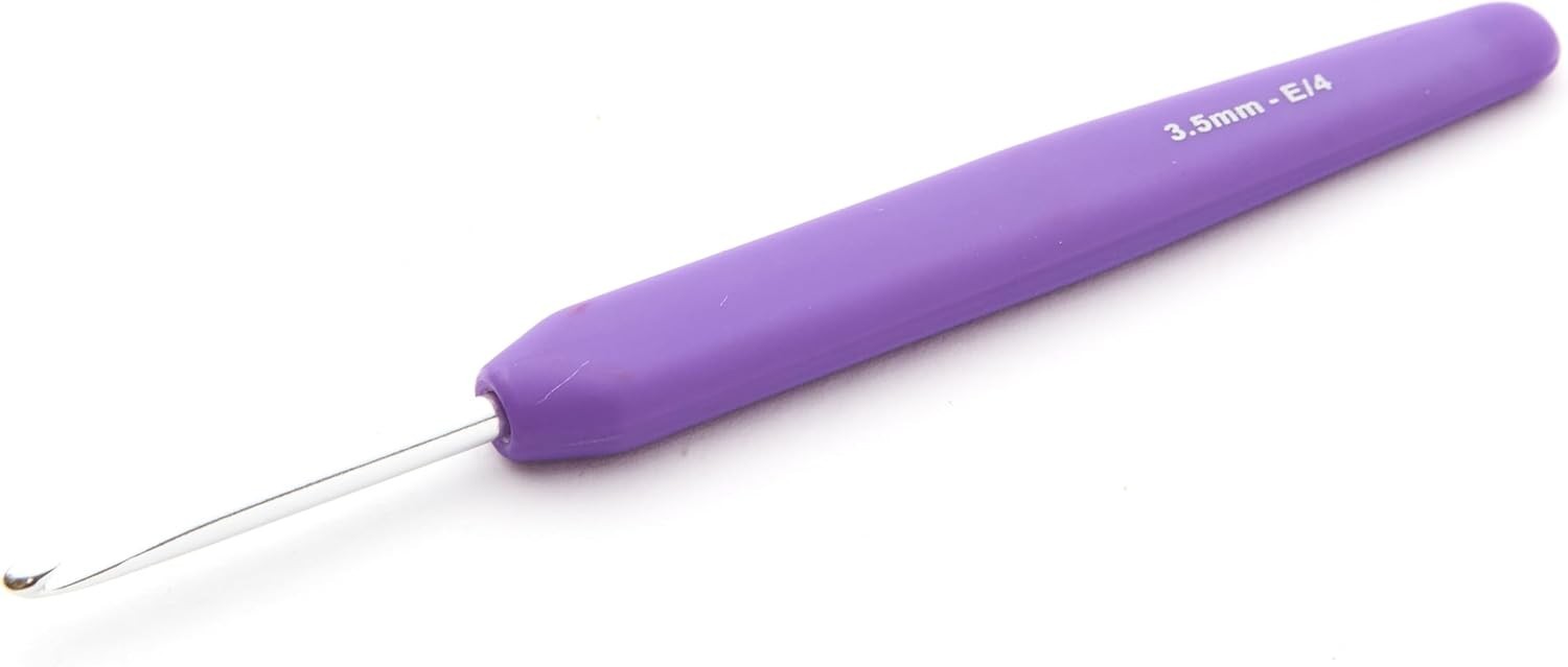 KnitPro ::Waves Silver Hook with Colorful Soft Feel Handle 3.50 mm:: E-4