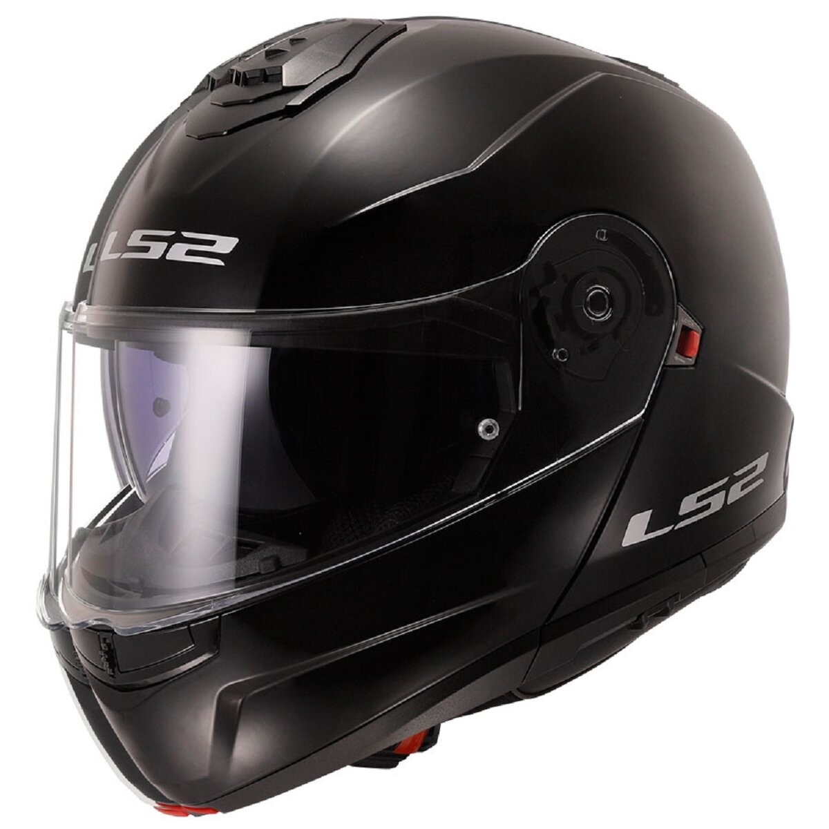 LS2 Gloss Black Strobe II Solid Modular Helmet 908-1003