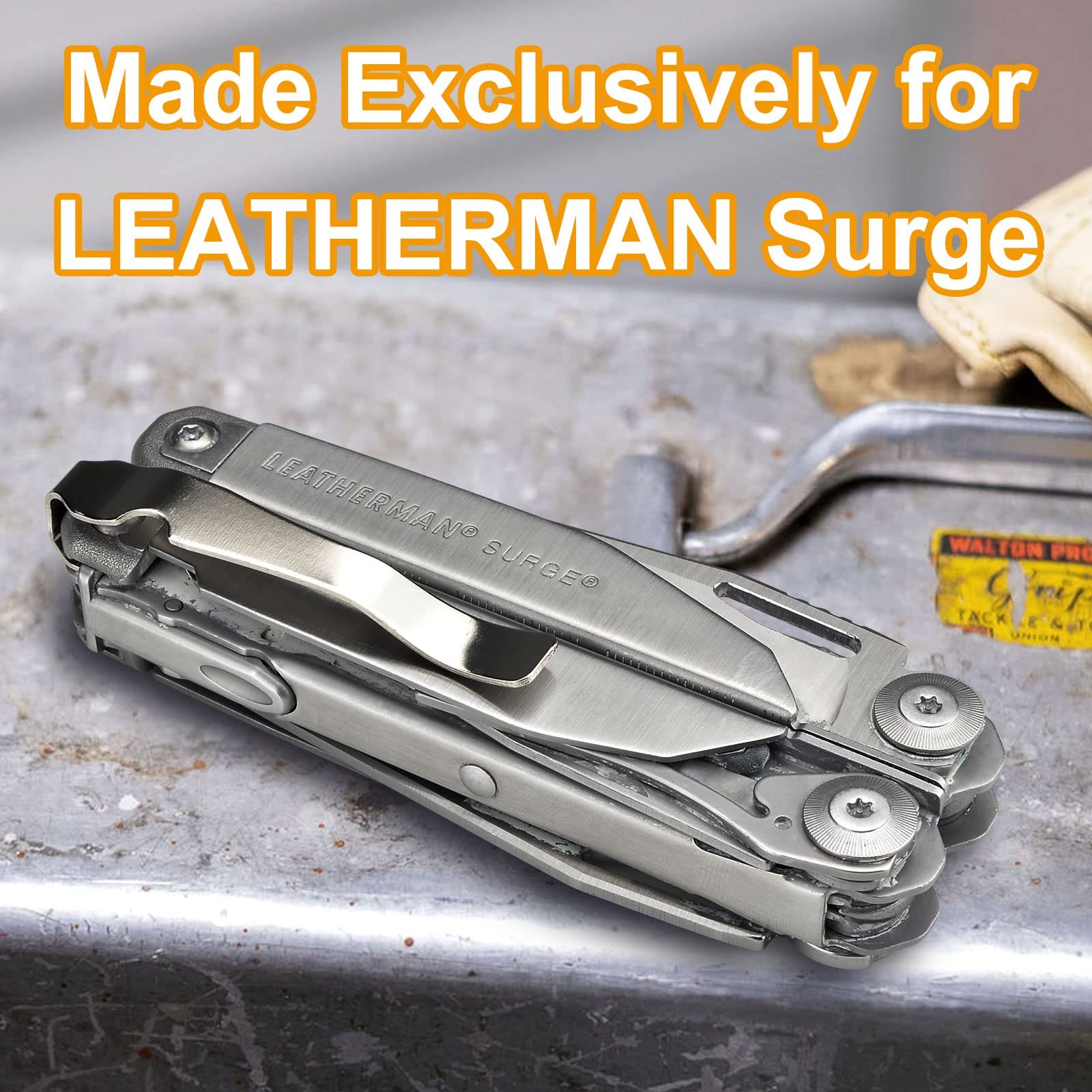 Heavaluefit Durable Pocket Clip for LEATHERMAN Surge, Made of High Quality St...