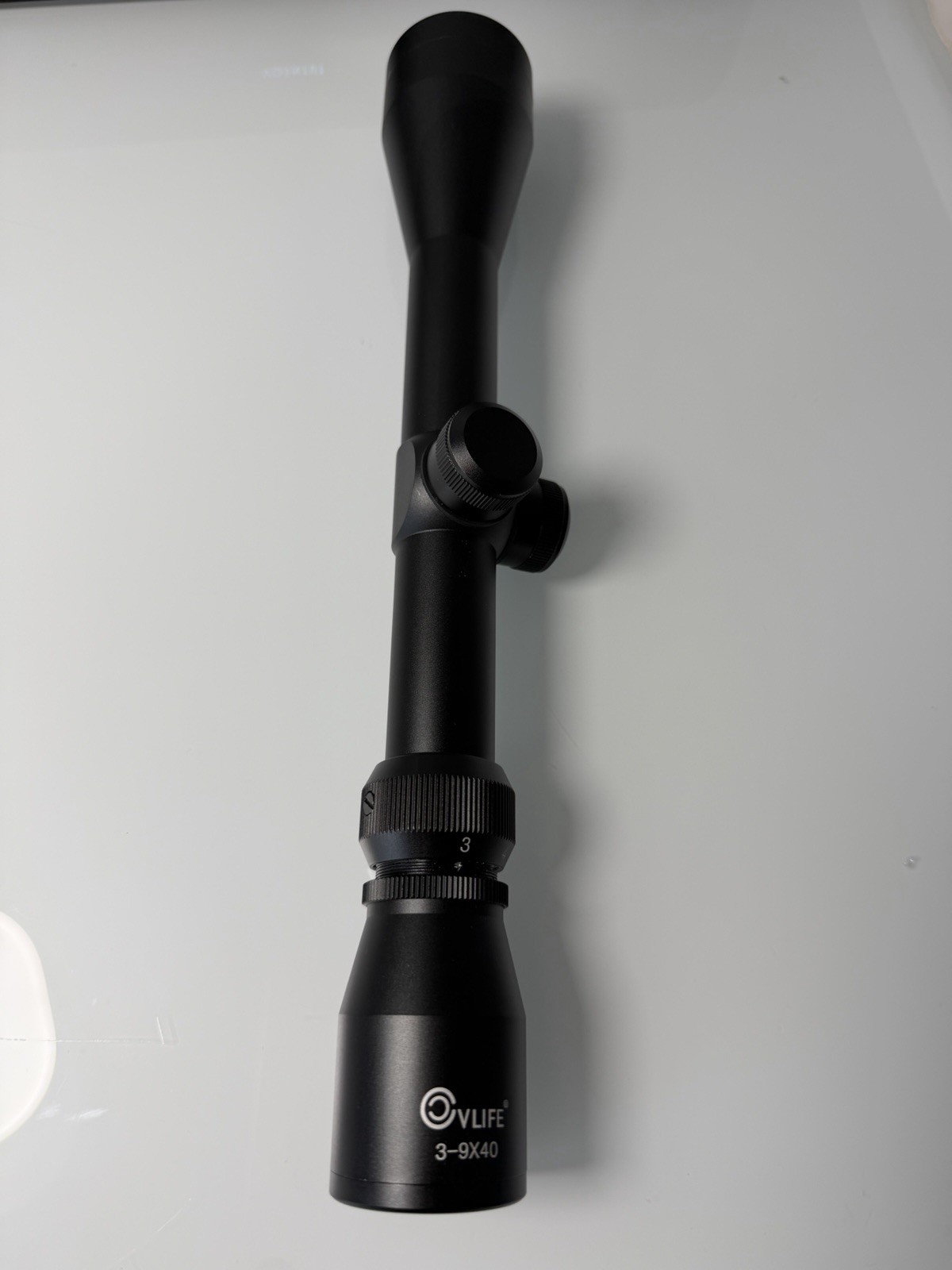 CVLIFE 3-9x40 Hunting Rifle Scope 9x Magnification 40mm Objective Black