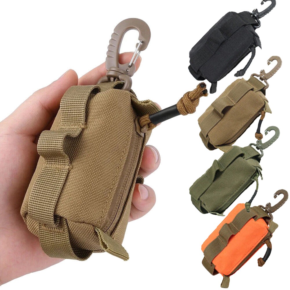 Tactical EDC Molle Utility Compact Pouch Coin Purse Keychain Pocket Waist Pack