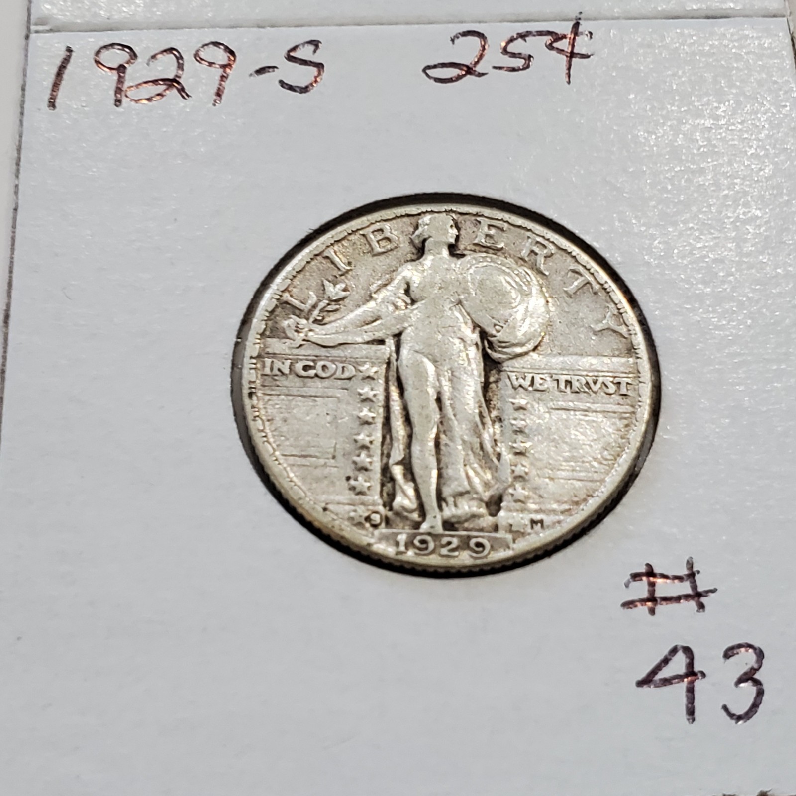 1929 S Standing Liberty Quarter  #43