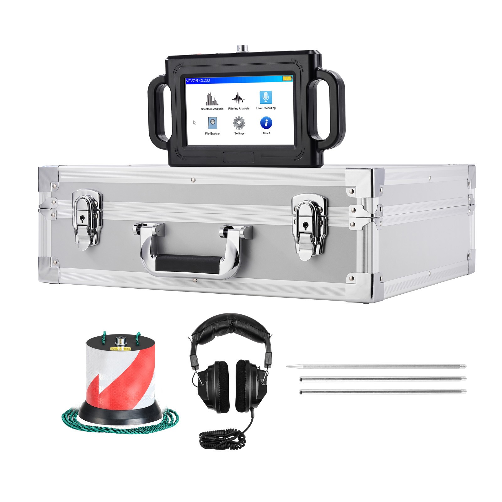 Uimoso Pipe Leak Detection Device 1Hz-5000Hz 7" Touchscreen Locator