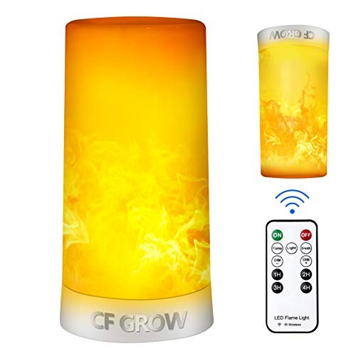 LED Flame Effect Light, USB Rechargeable Outdoor Flame Remote control style