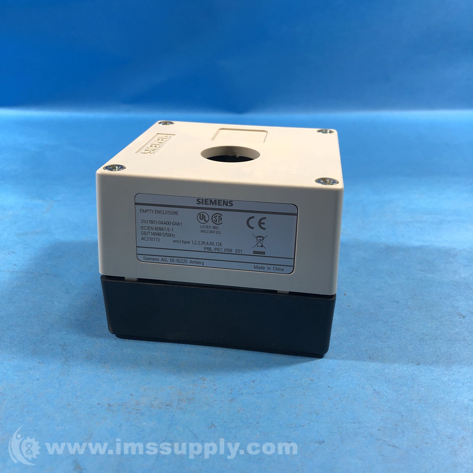 Siemens 3SU1801-0AA00-0AB1 Enclosure For Command Devices FNOB