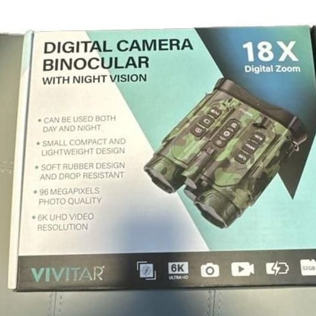 Vivitar Digital Camera Binocular with Night Vision 18X Zoom Camo