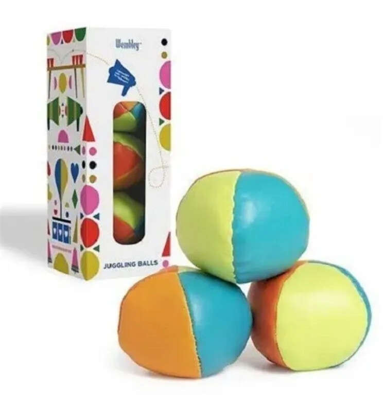 Wembley Set of 3 Juggling Balls Soft Multi-Color NEW IN BOX
