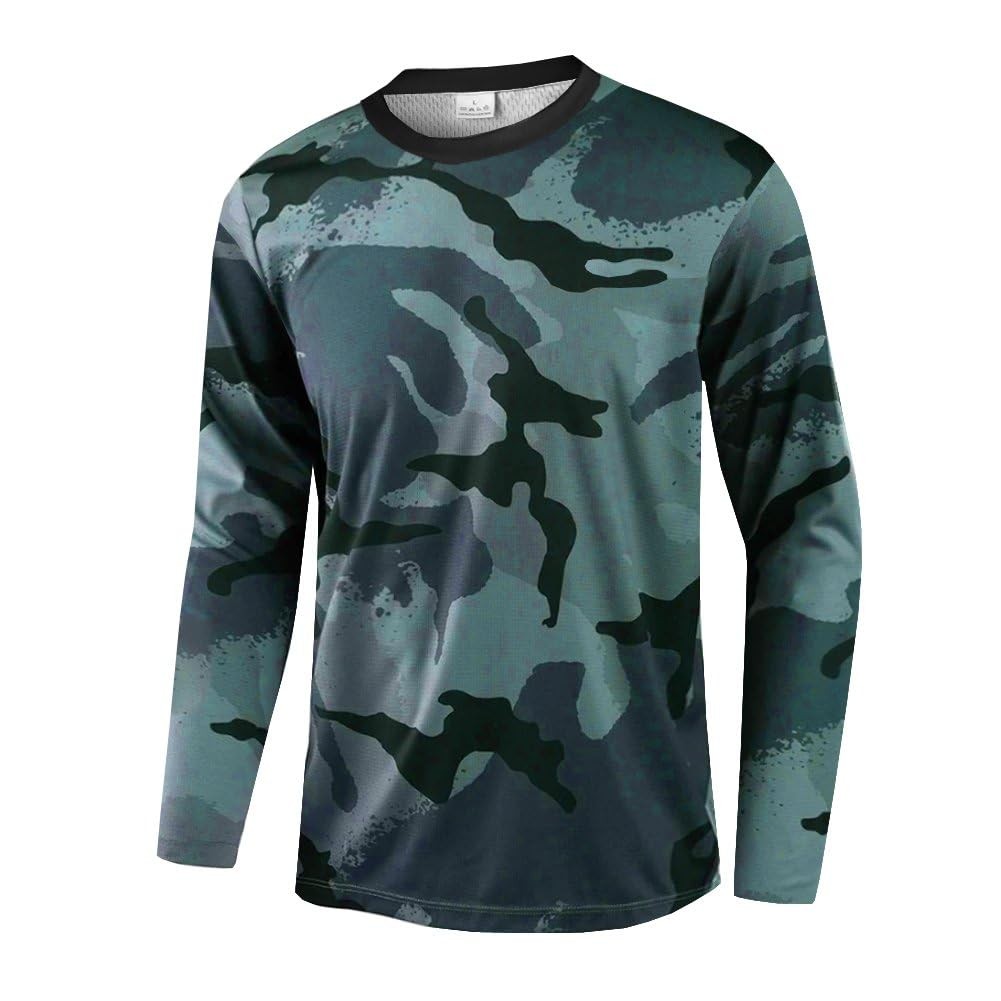 Men's Long Sleeve Bike Jersey for Mountain Biking, Motocross, BMX Racing