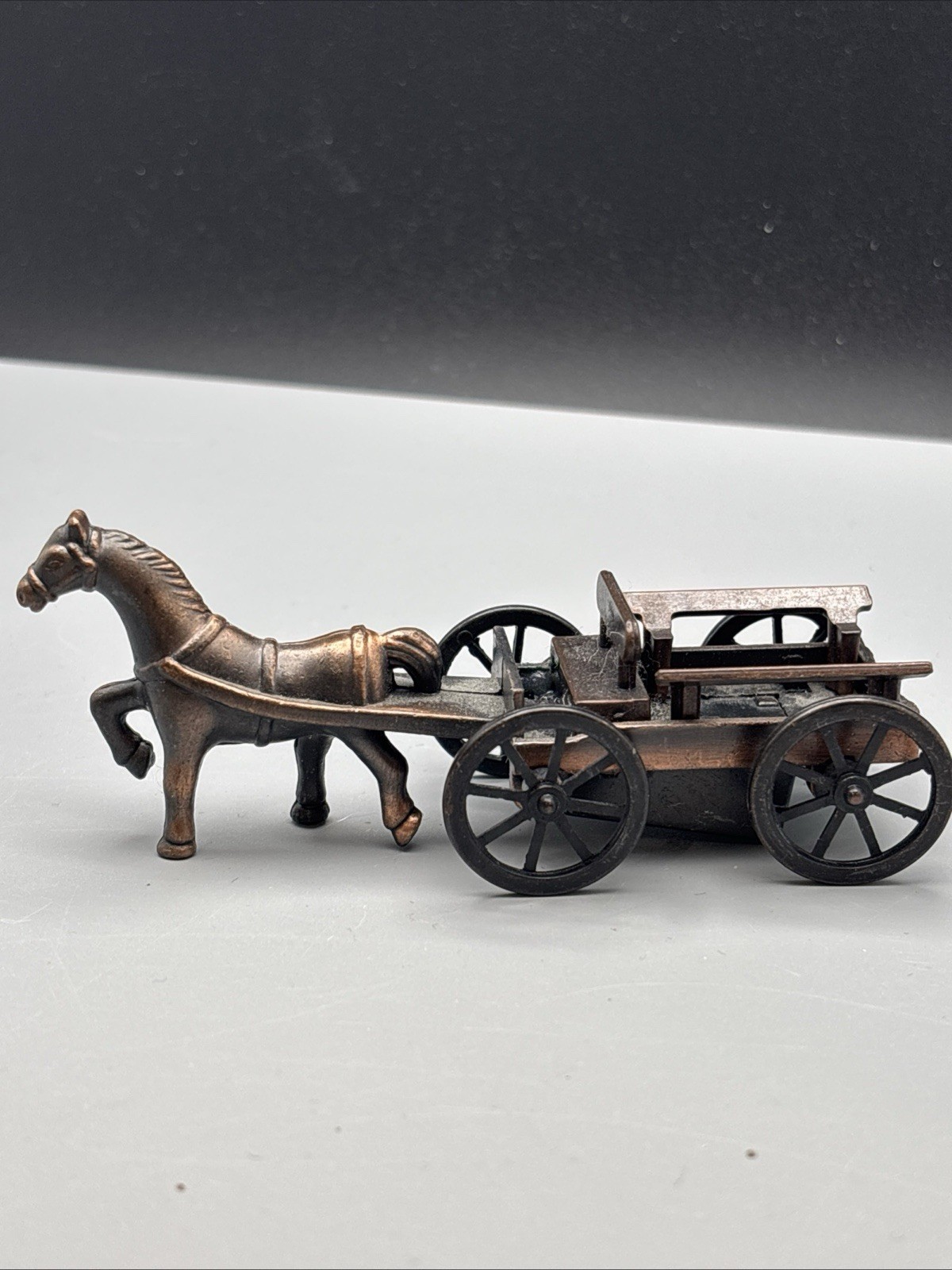 Bronze Die Cast Metal Pencil Sharpener Horse drawn Carriage