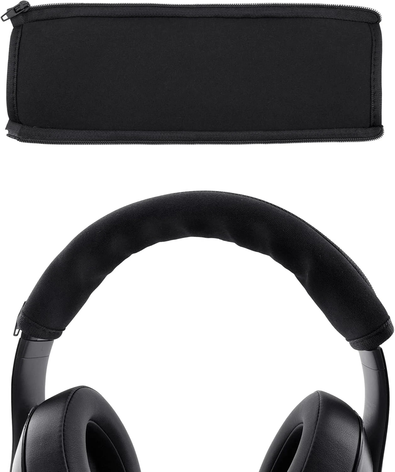 Headphone-Headband Cover Headphones Replacement Band Headband Protector & Zip