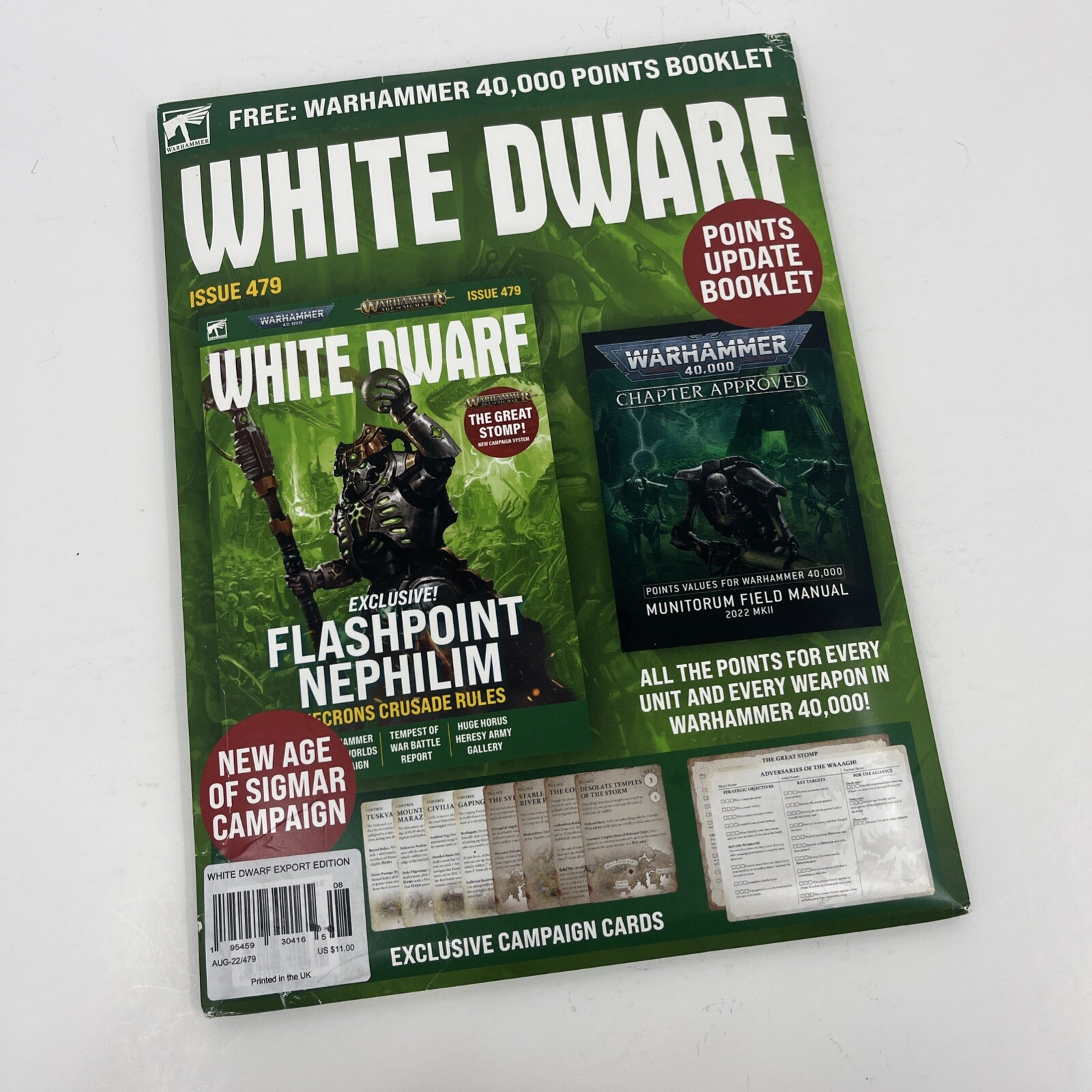 White Dwarf #479 Warhammer Warhammer 40K Points Update Booklet AOS Campaign